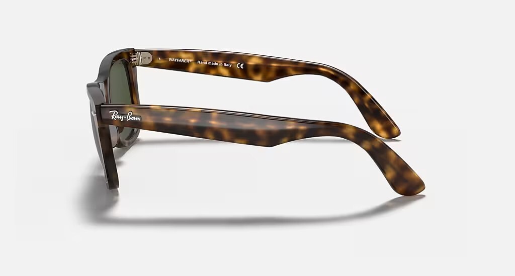 Ray-Ban Wayfarer Ease Polished Light Havana Frame/ G-15 Green Lens RB4340 710 50