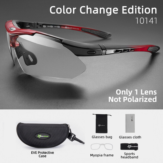 RockBros Cycling Photochromic Glasses Bicycle Sports UV400 MTB Road Bike Outdoor