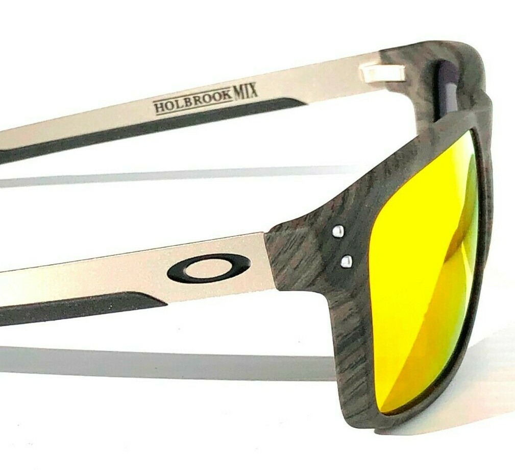 NEW* Oakley HOLBROOK MIX Woodgrain POLARIZED Galaxy RUBY Sunglass 9384-04