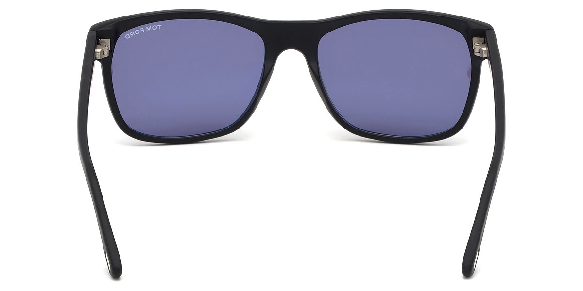New Tom Ford Men Geometric Sunglasses FT0698 02V matte black /Blue Lens 59mm