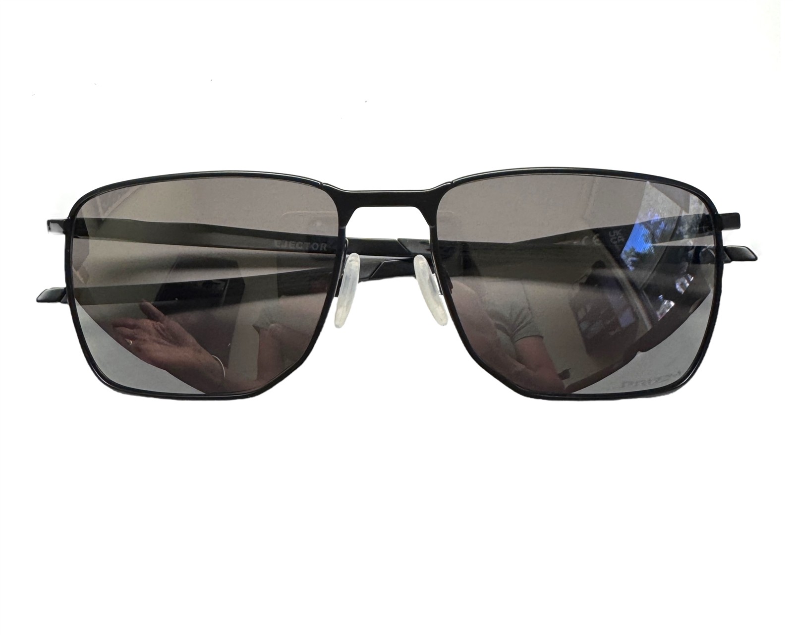 Oakley Ejector Sunglasses OO4142-0158 Satin Black Metal Prizm Black Lens w/pouch