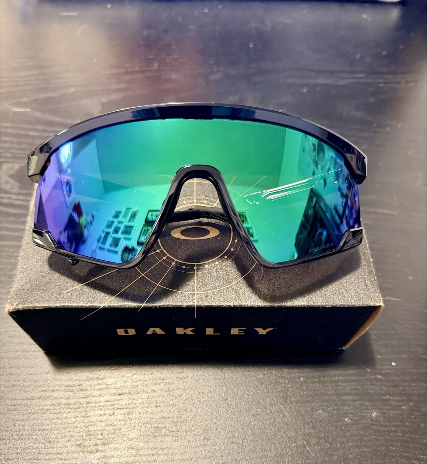 New Oakley BXTR Polished Black With Prizm Jade Lenses