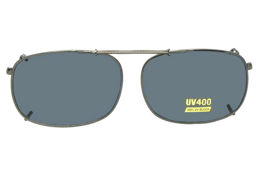 Rectangular Shape Non Polarized Clip-on Sunglasses