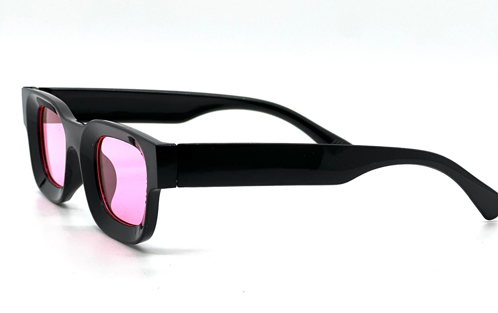 Men’s Sunglasses Square UV 400 Protection Black Frame Blue Lens Rapper Luxury