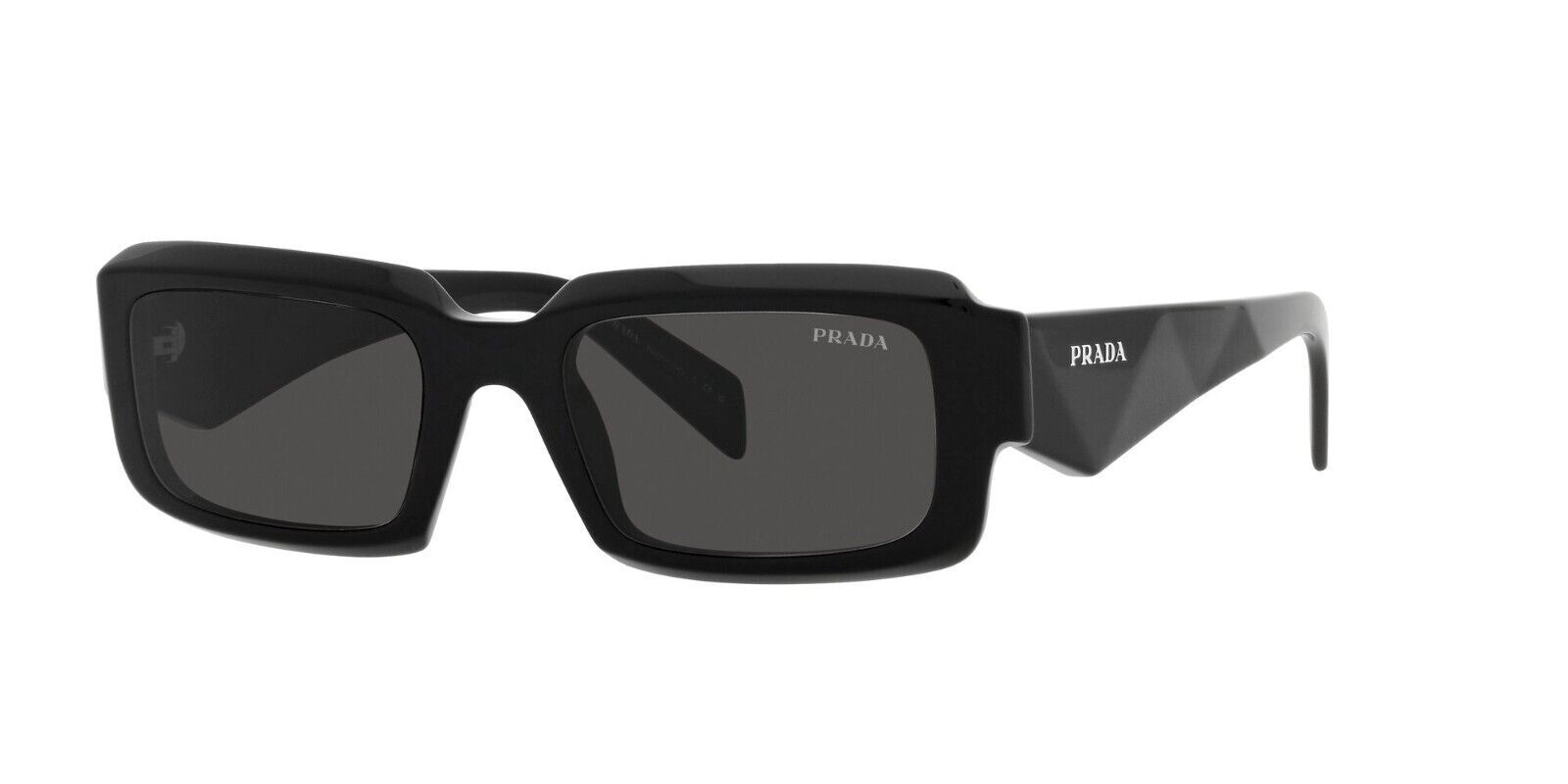 PRADA PR 27ZS Men’s Irregular Sunglasses – Black/Gray (PR 27ZS 16K08Z 54)
