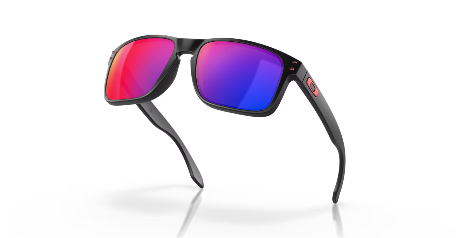 OAKLEY Holbrook Sunglasses Matte Black/Positive Red Iridium NEW OO9102-36