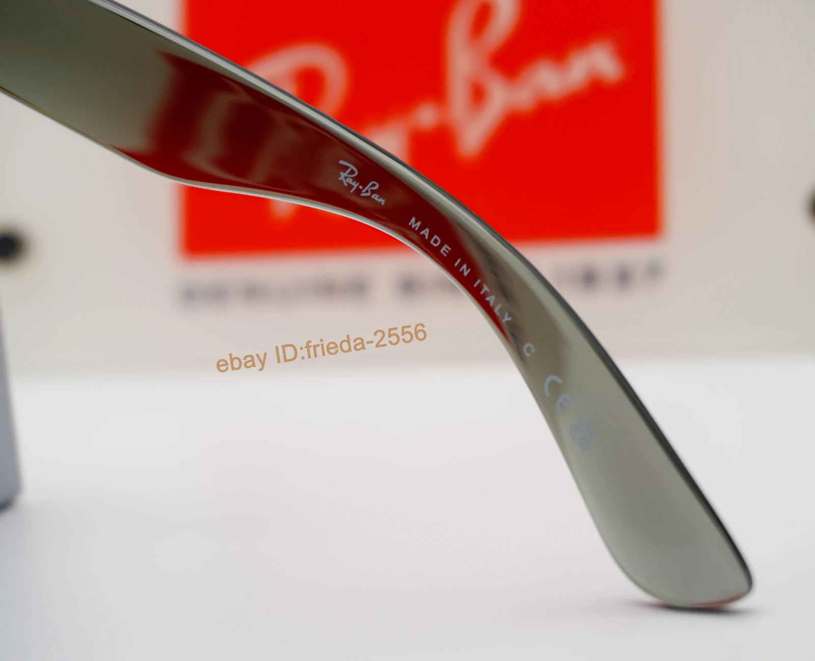 New Wayfarer Ray-Ban RB2132 Sunglasses Dark Blue Lens Grey Frame 55mm UV Protect