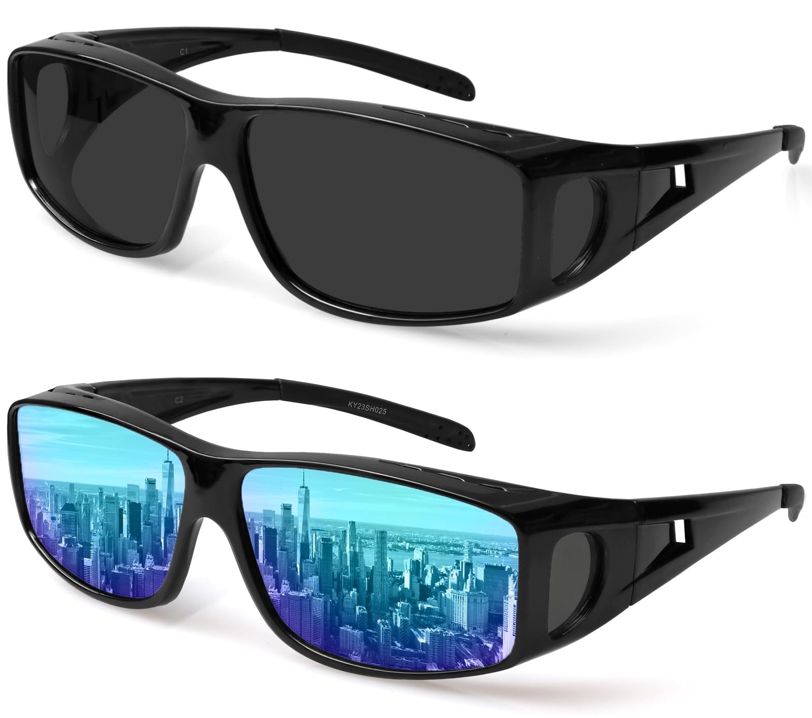 Fit Over Wrap Sunglasses Polarized Lens Wear Over Eyeglasses 100% UV Protection