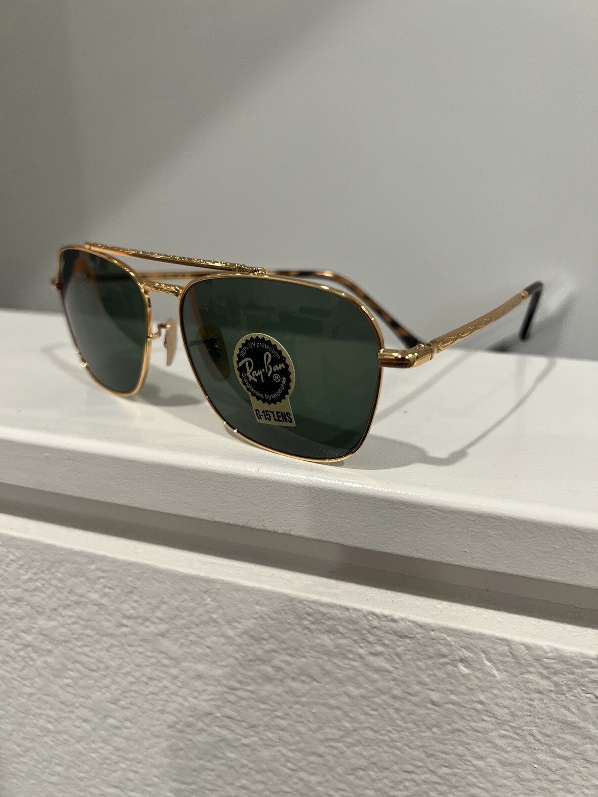 NEW Authentic Ray Ban New Caravan RB3636 3636 Gold 9196/31 G15 Lens Size 58/14