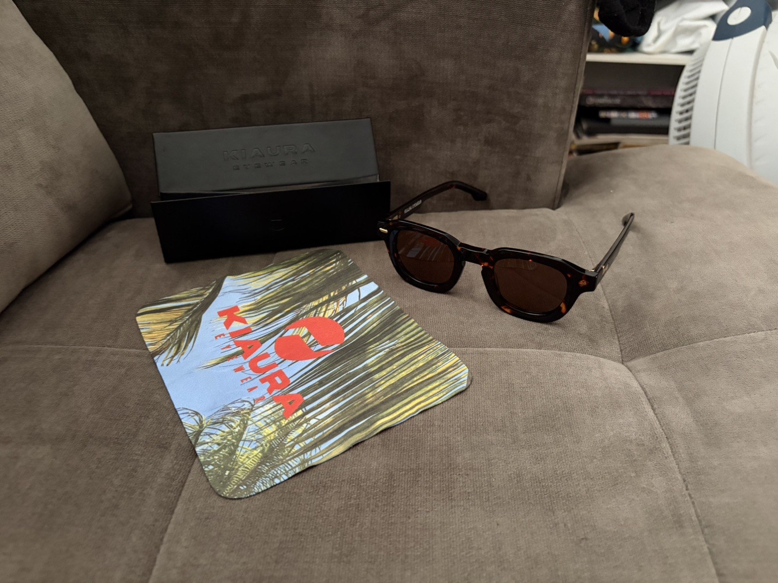 KIAURA EYEWEAR NEUTRA HAVANA Original TORTOISE SHELL Plastic Square Sunglasses