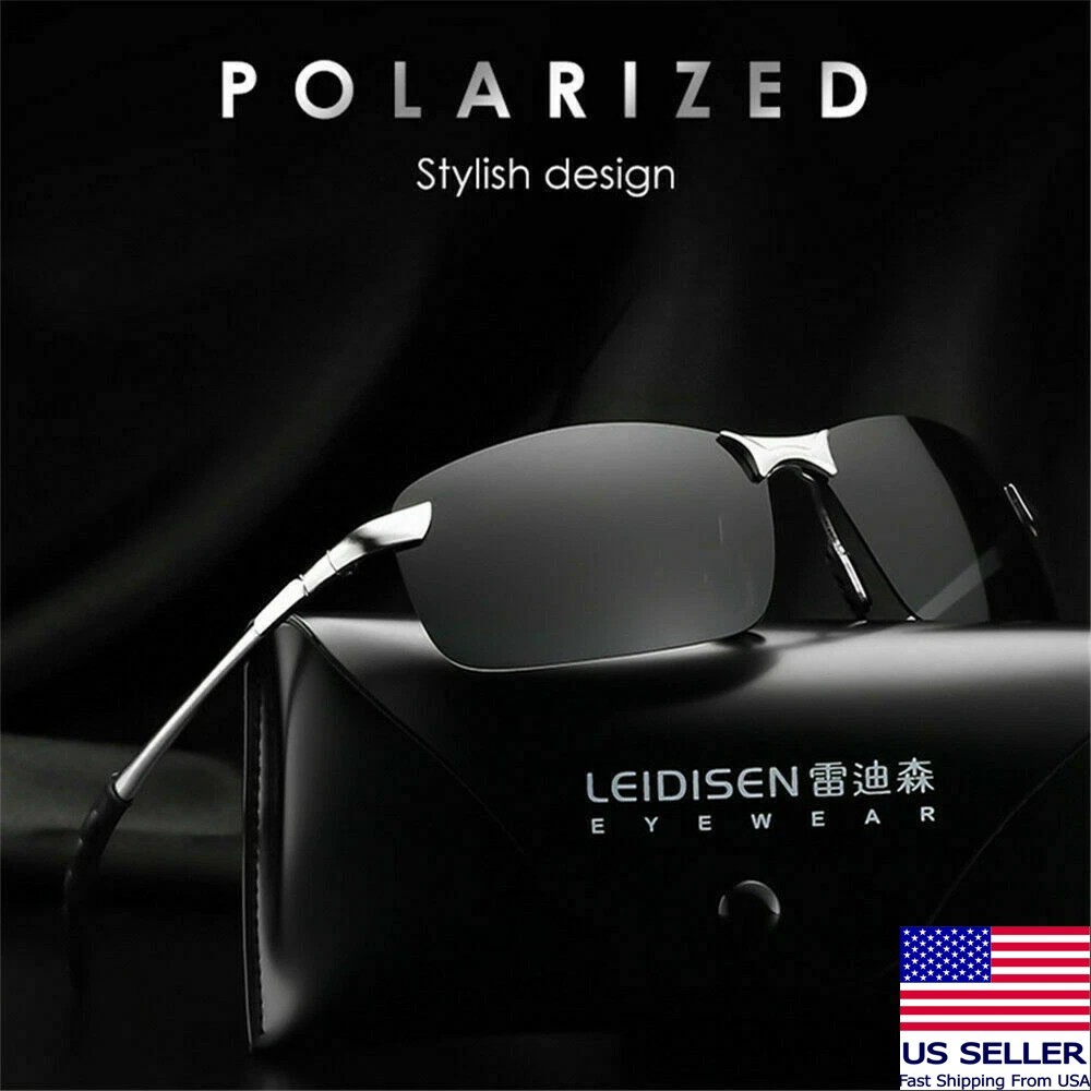Tac HD Polarized Sunglasses Men Driving Cycling Sports Aviator Pilot Sun Glasses