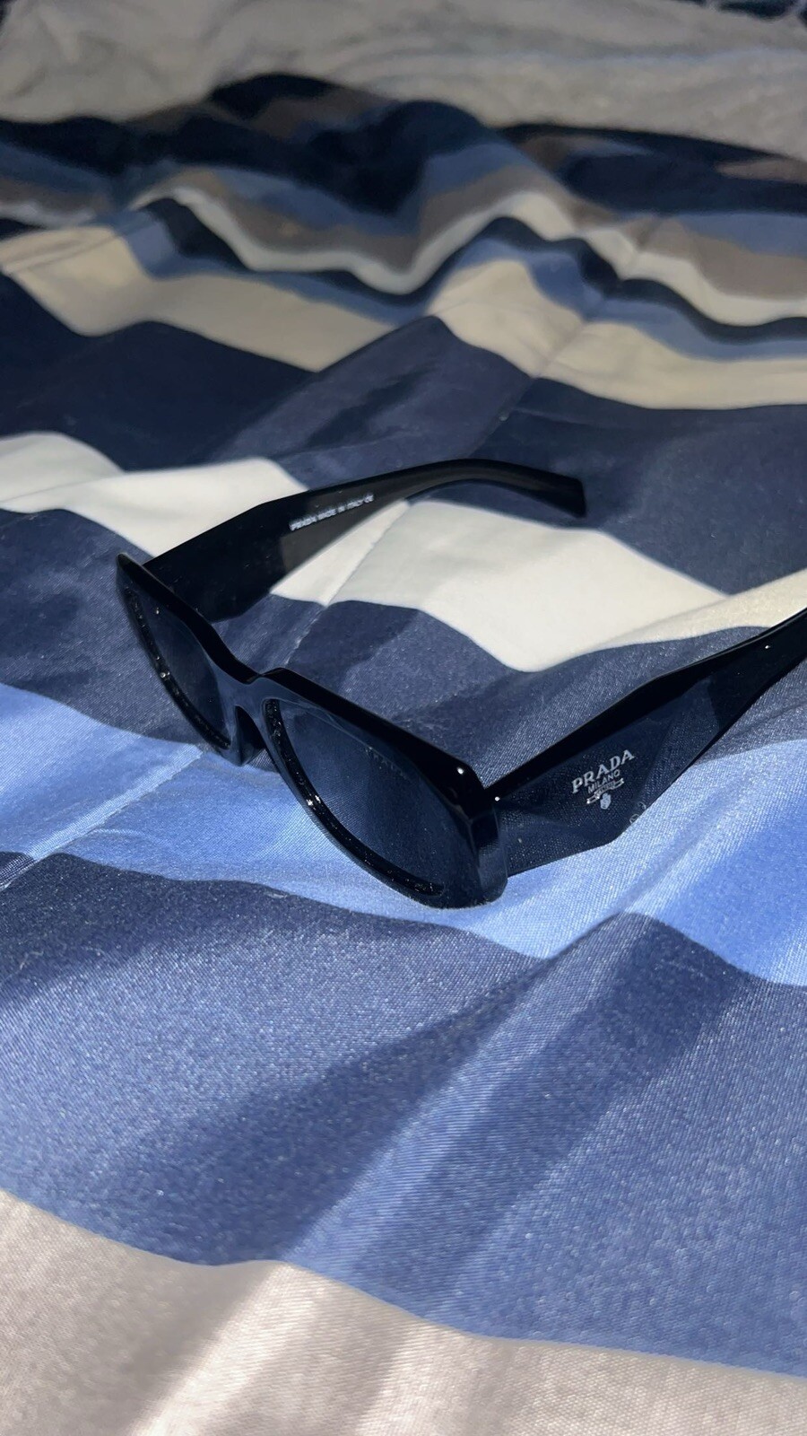 PRADA PR 27ZS Men’s Irregular Sunglasses – Black/Gray (PR 27ZS 16K08Z 54)