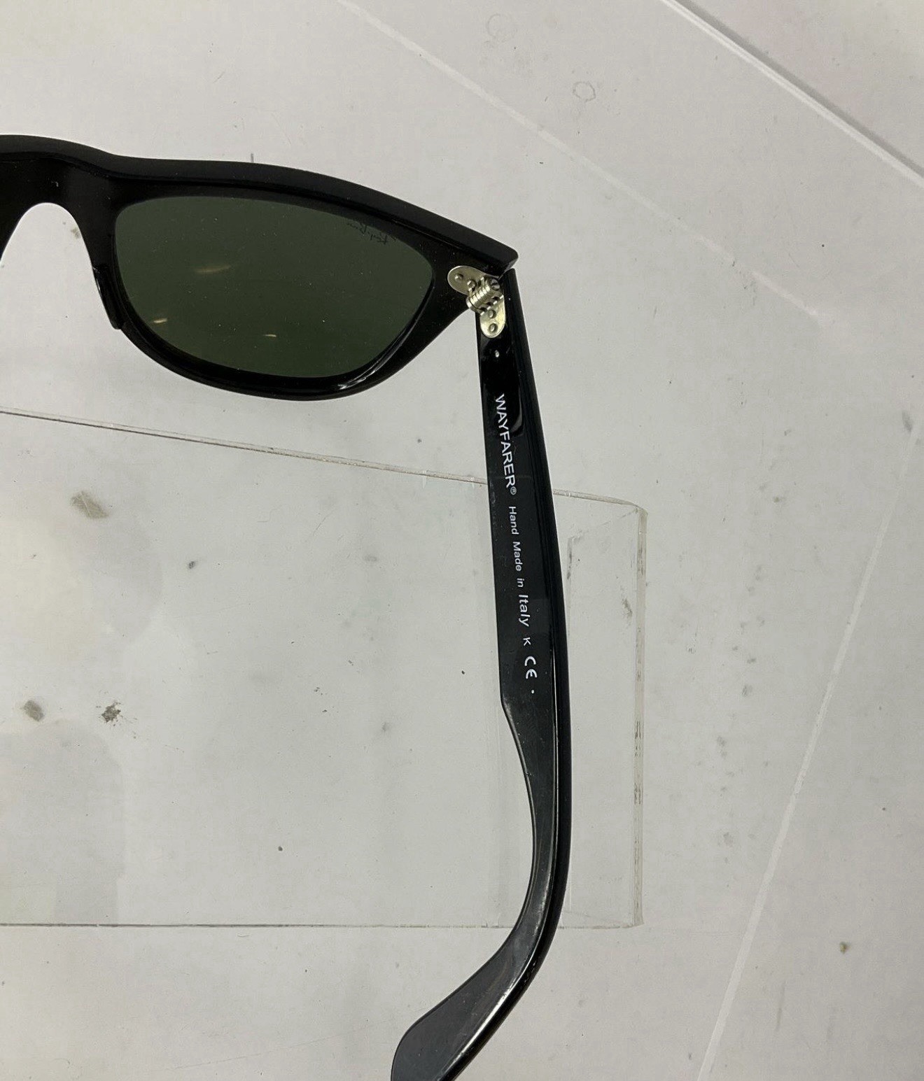 Ray-Ban RB2140 Original Wayfarer 901 54mm Black Green G-15 Sunglasses Made in It