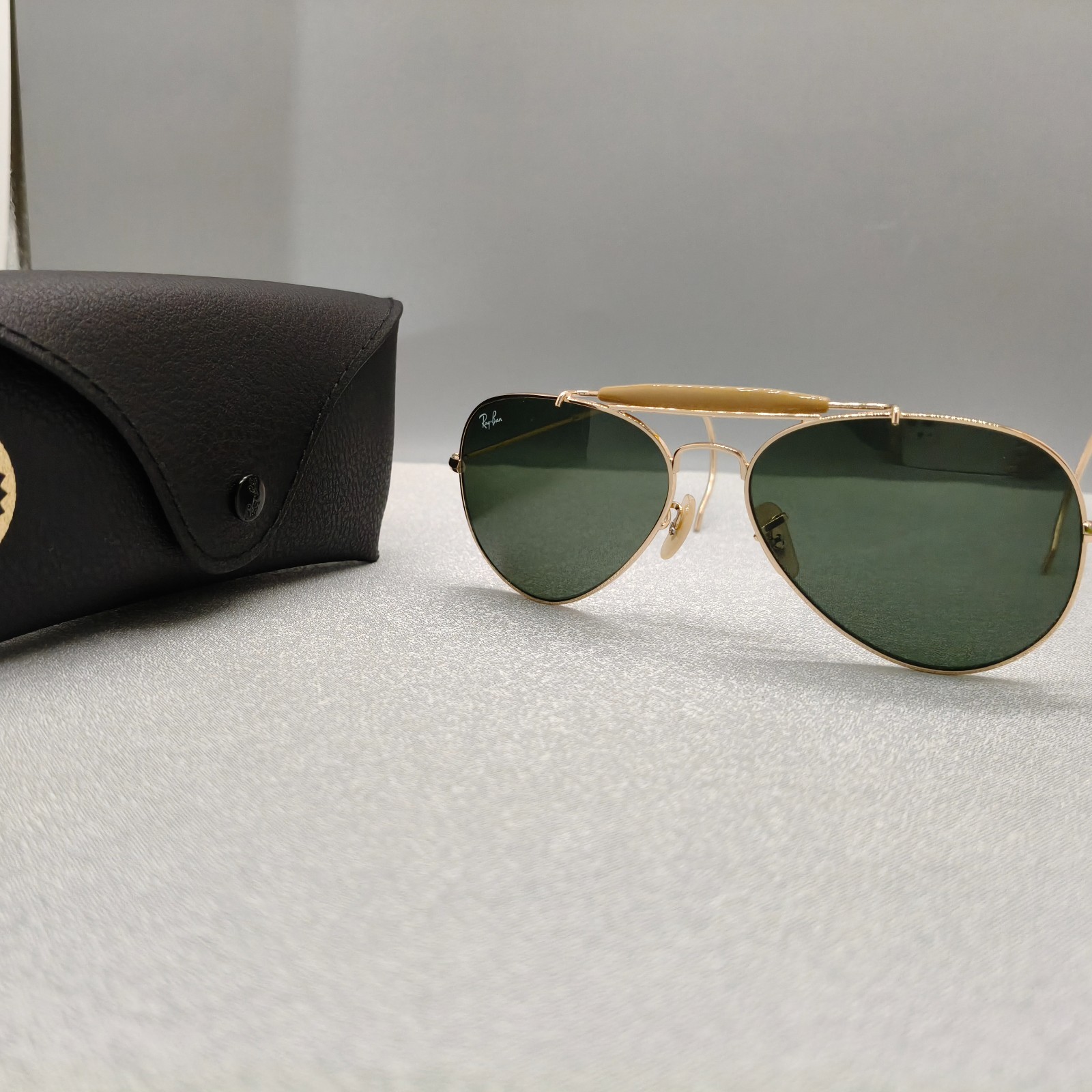 MEN GREEN RB3030 RAY-BAN OUTDOORSMAN SUNGLASSES NED-6258