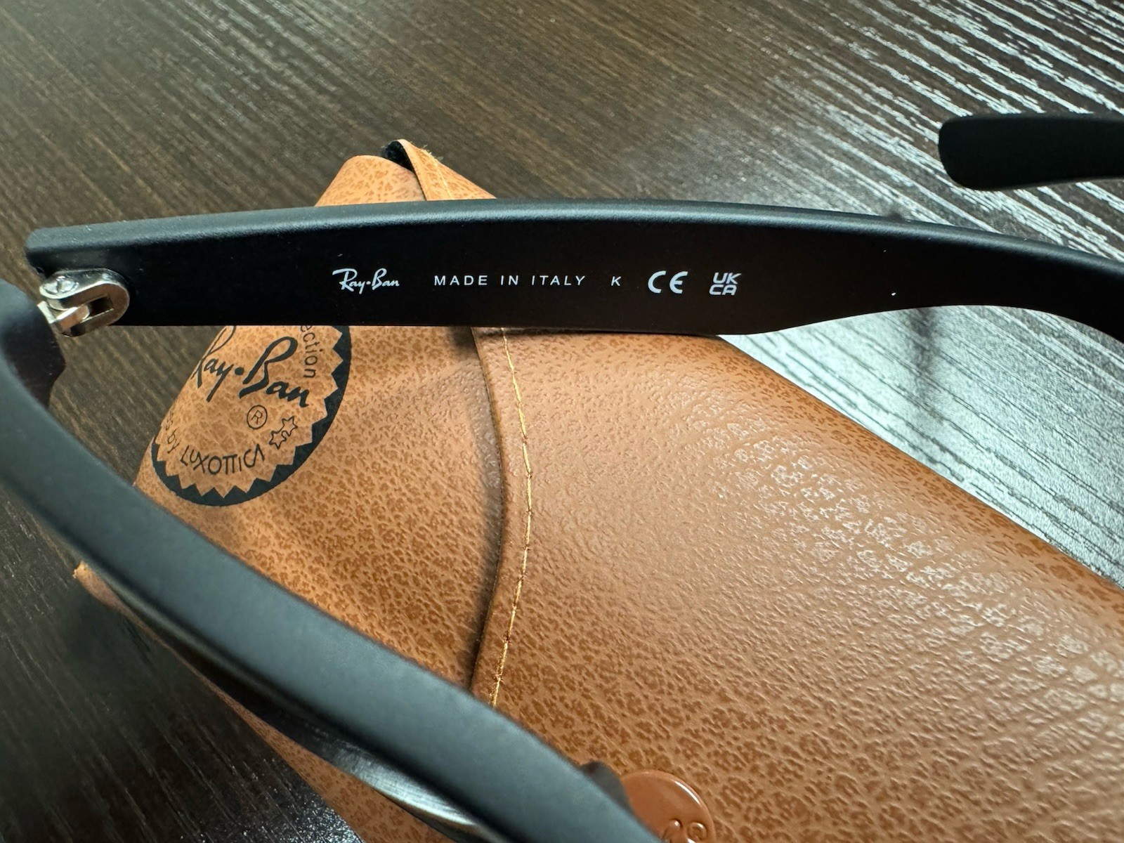 Ray-Ban Sunglasses RB2132 New Wayfarer Black Matte Frame Green Lenses Unisex