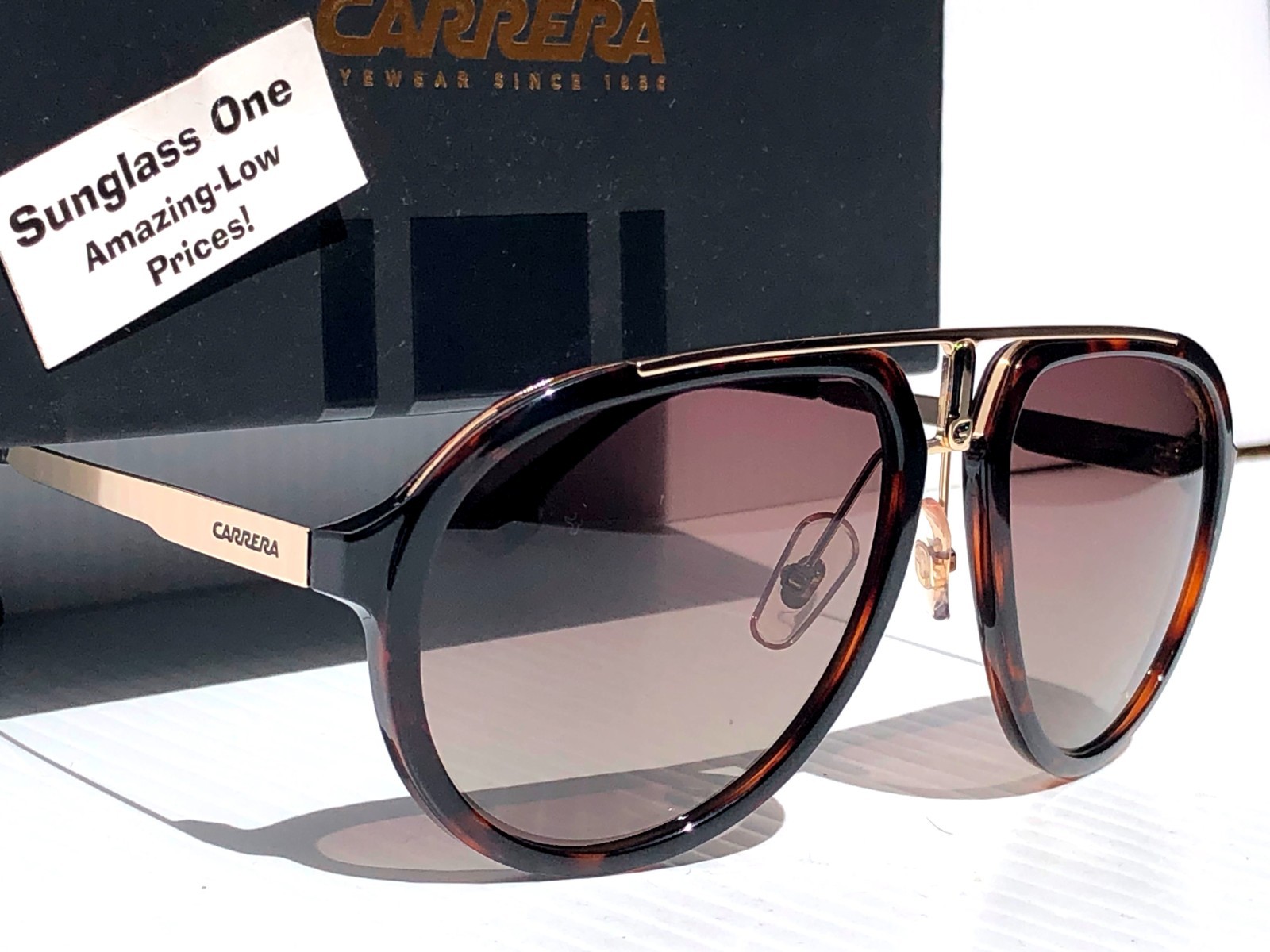 CARRERA Havana Gold & Tortoise Frame Gradient Brown Sunglass CA1003/SSAM 02IK