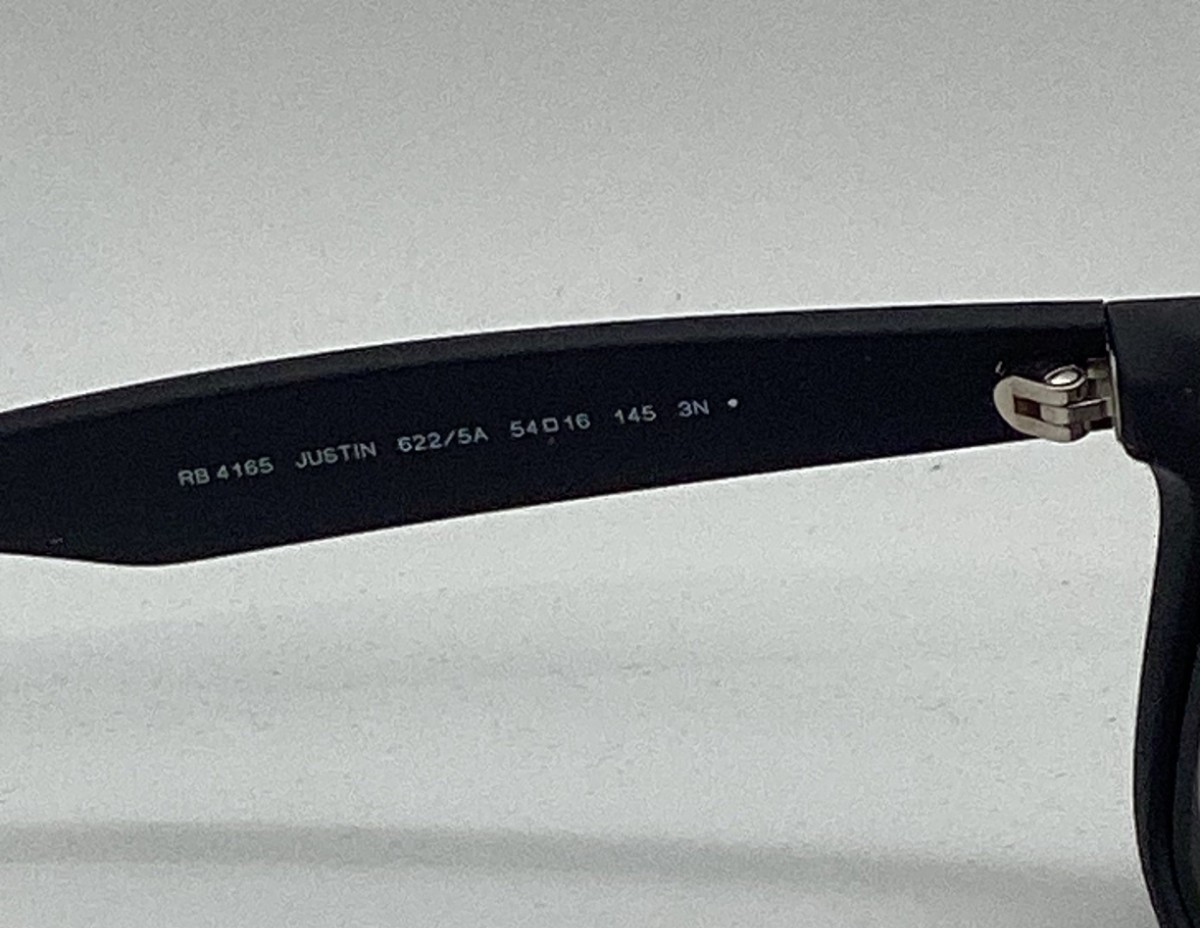 Ray Ban Justin (RB4165-622/5A) Rubber Black 54mm/Gold Mirror Mens Sunglass