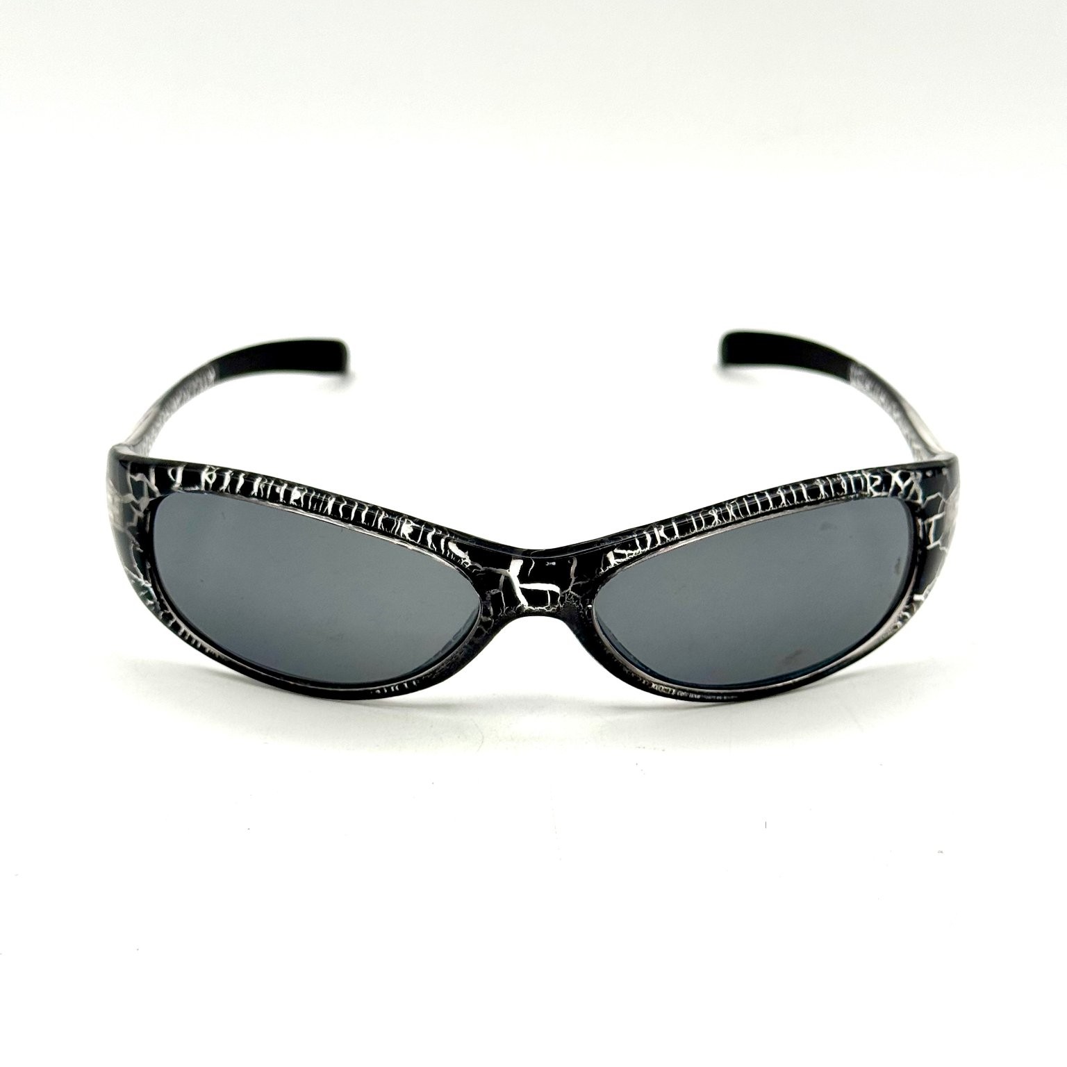 FUTURI Sunglasses Men’s Black White Pattern Sport Wrap UV Protection Shades