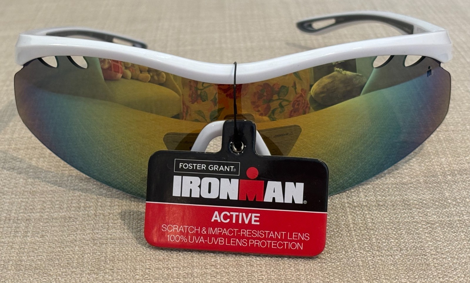 Foster Grant Ironman Active Men’s Wrap Sunglasses 100% UVA-UVB