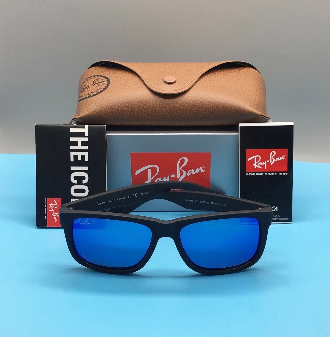 RB4165 Ray-Ban Gray JUSTIN Unisex Sunglasses {RB4165 54-16 145MM} ROT-001