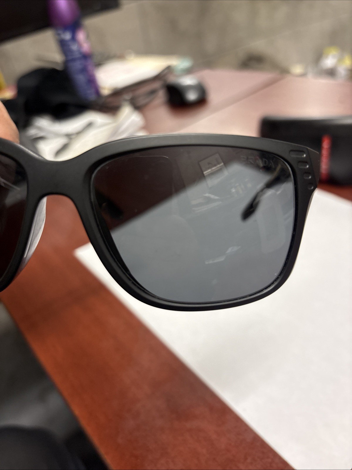 PRADA SPS 03T 1BO-5S0 140 3N Black Frame Sunglasse Pre-Owned Genuine 100%
