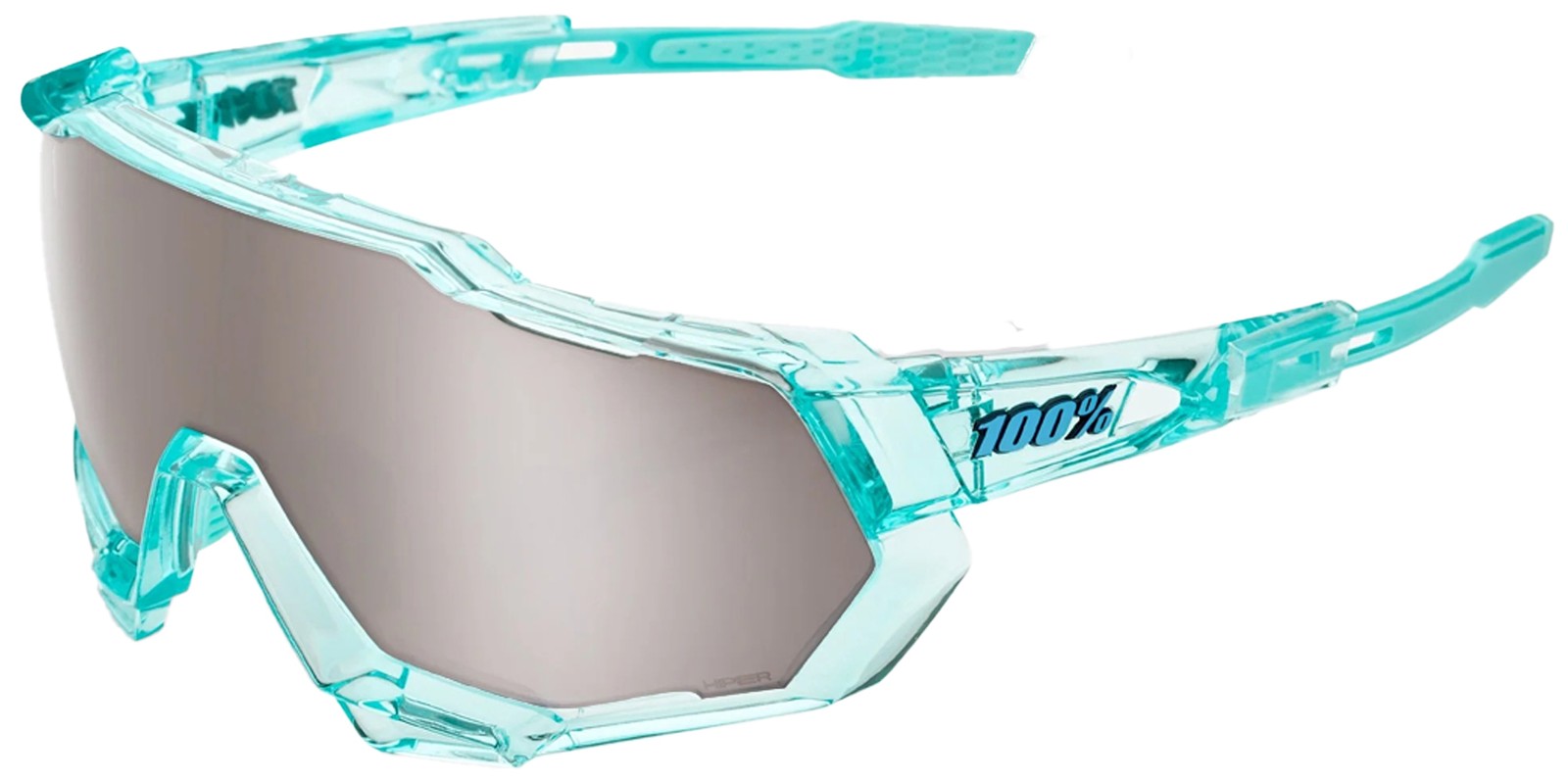 100% Speedtrap Shield Wrap Sunglasses w/ Clear Bonus Lens – 60012