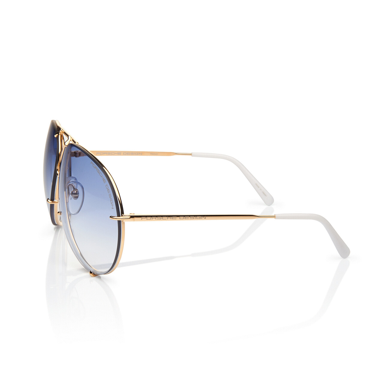 Porsche Design P8478 Iconic Sunglasses W Yellow Gold/Blue Gradient +Extra Lenses