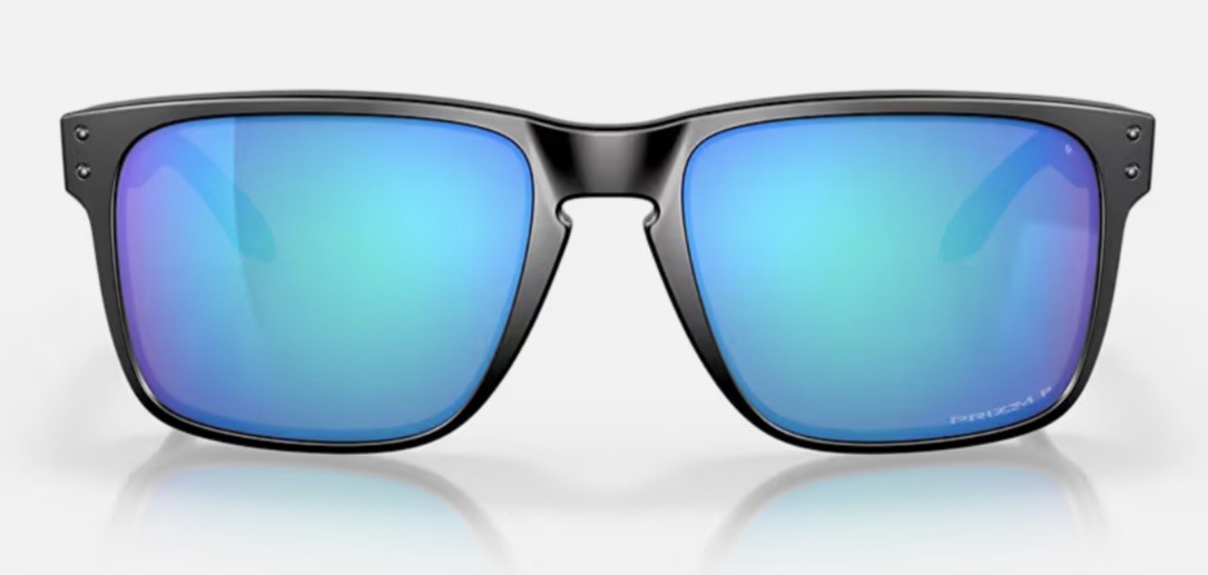 OAKLEY HOLBROOK XL Sunglasses Matte BLACK/ Sapphire BLUE Polarized Prizm NEW!