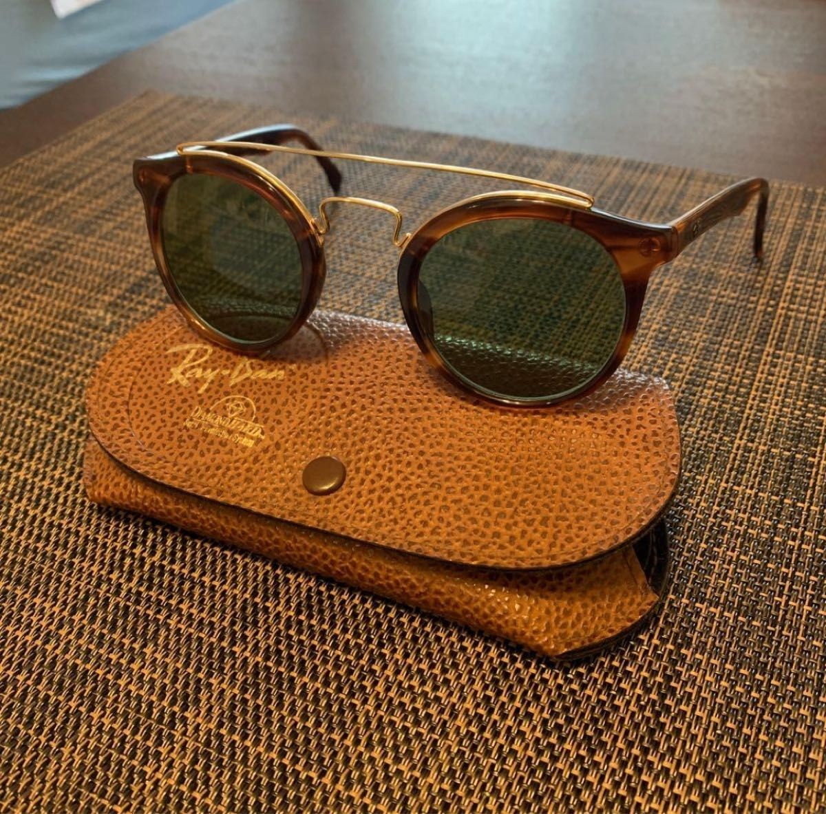 Ray Ban rare vintage Gatsby style 4w0933 antique brown type with case
