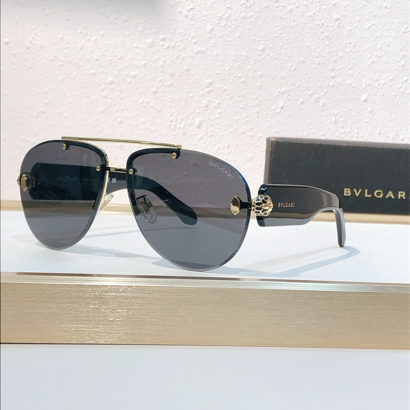 Bvlgari BV40091U Aviator Sunglasses 63-13-140 Unisex