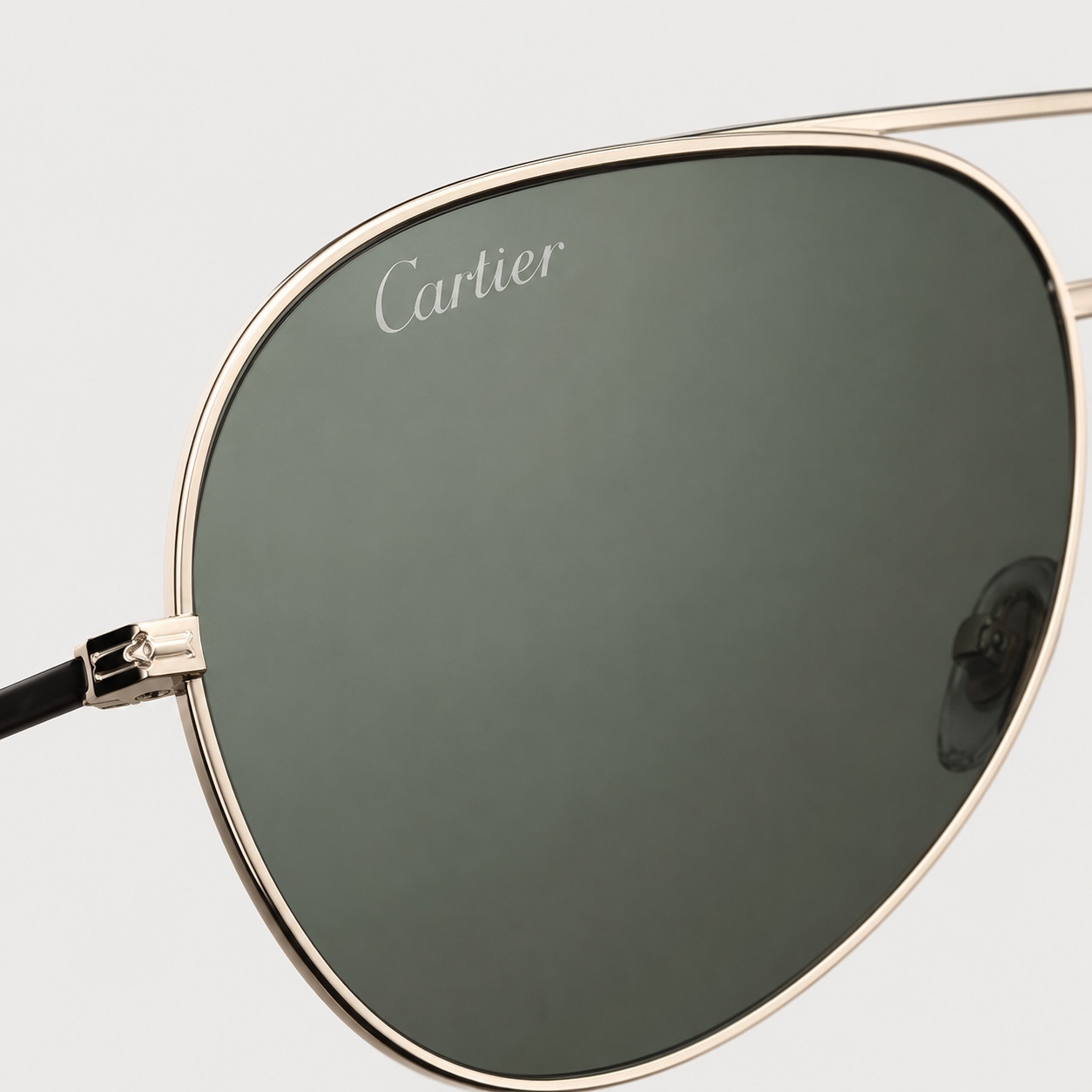 Cartier CT0110S 004 Aviator Sunglasses Silver Full Set Made in France