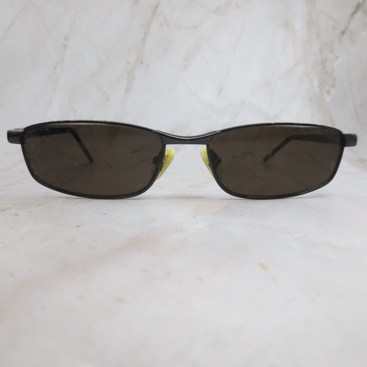 Nike Sunglasses Frame Unisex Adults Polished Black Metal Full Rim Rectangular