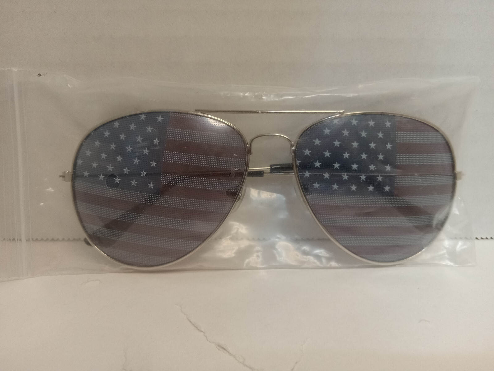 American USA Flag Aviator Sunglasses Patriotic United States Stars Stripes Black