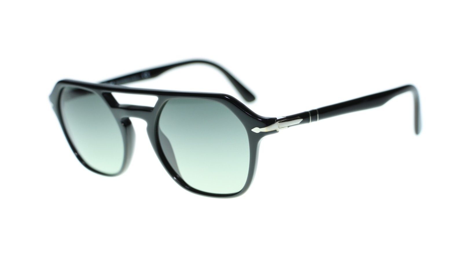 Persol Mens Irregular Sunglasses PO3206 95/71 Black/Dark Grey Gradient Lens 51mm