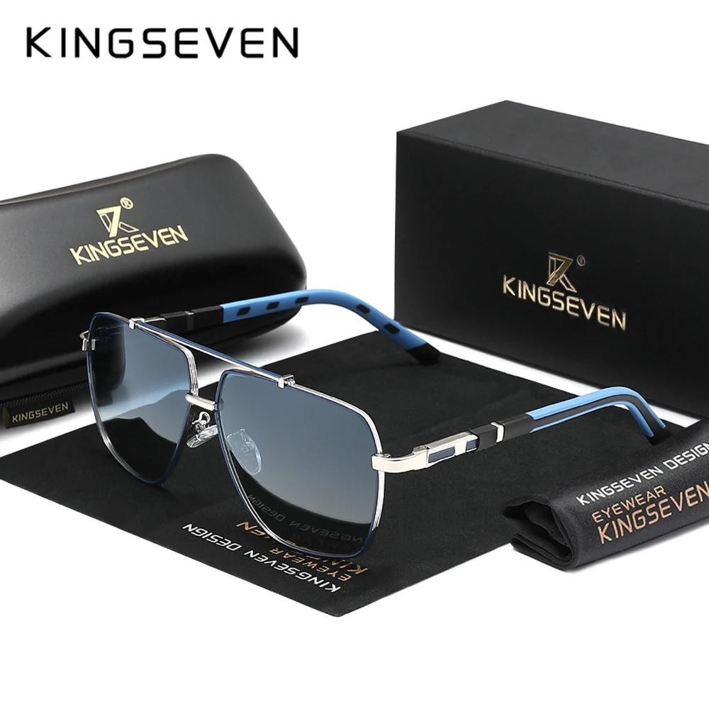 KINGSEVEN Polarized Sunglasses UV400 Square Frame Driving Outdoor Eyewear
