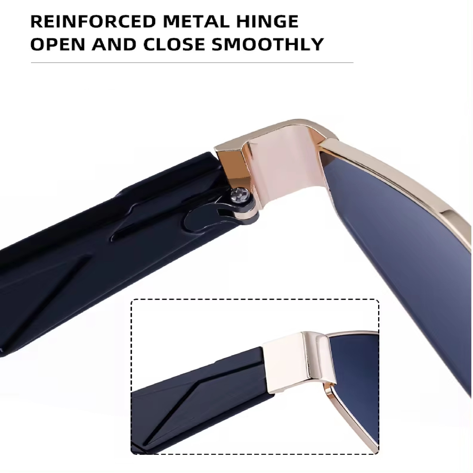 Sunglasses Unisex Polarized UV400 Lenses Vintage Style Metal Frame Diamond Shape