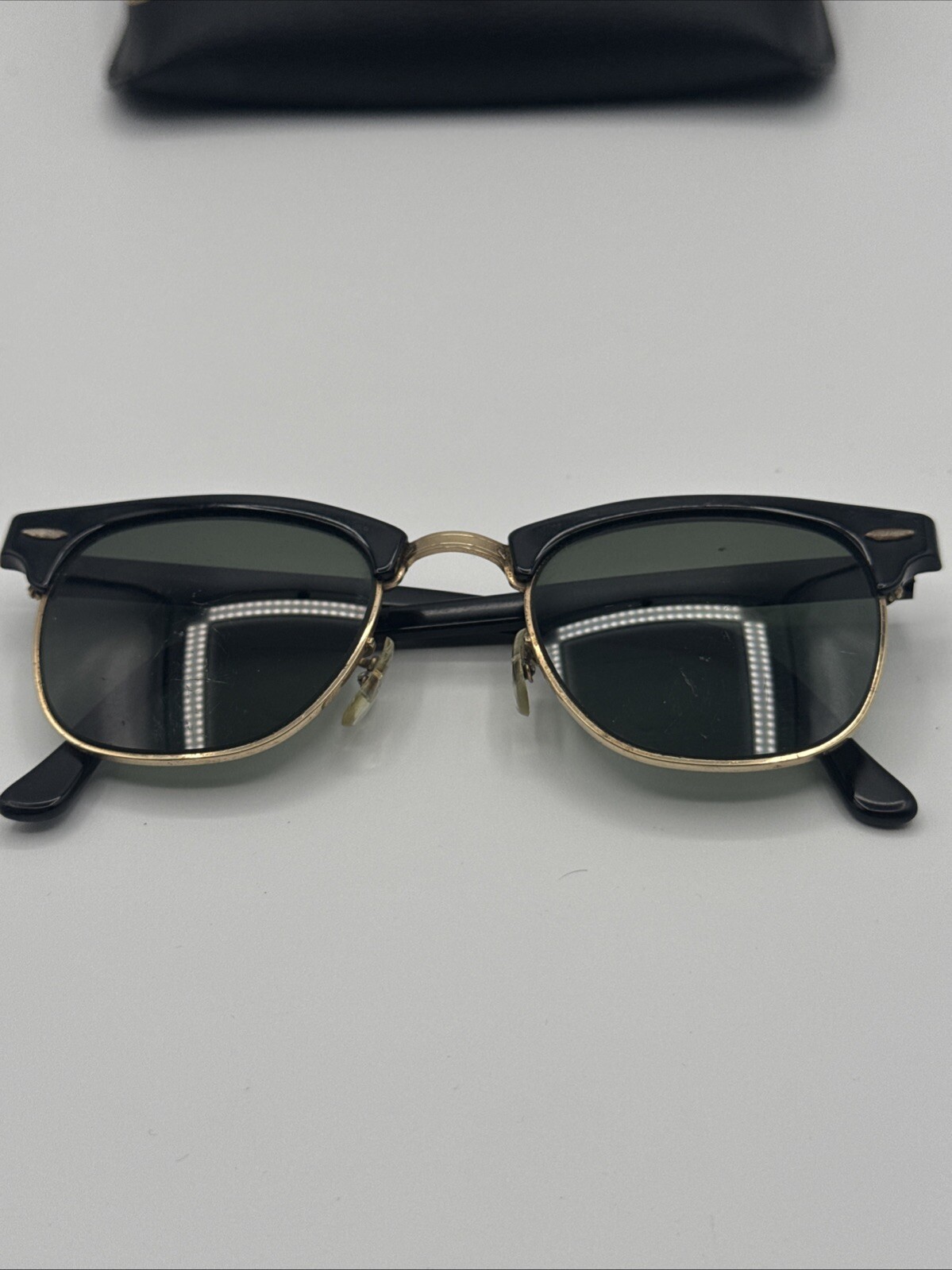 Vintage B L Ray Ban Club master W0365 Black Gold Made In USA