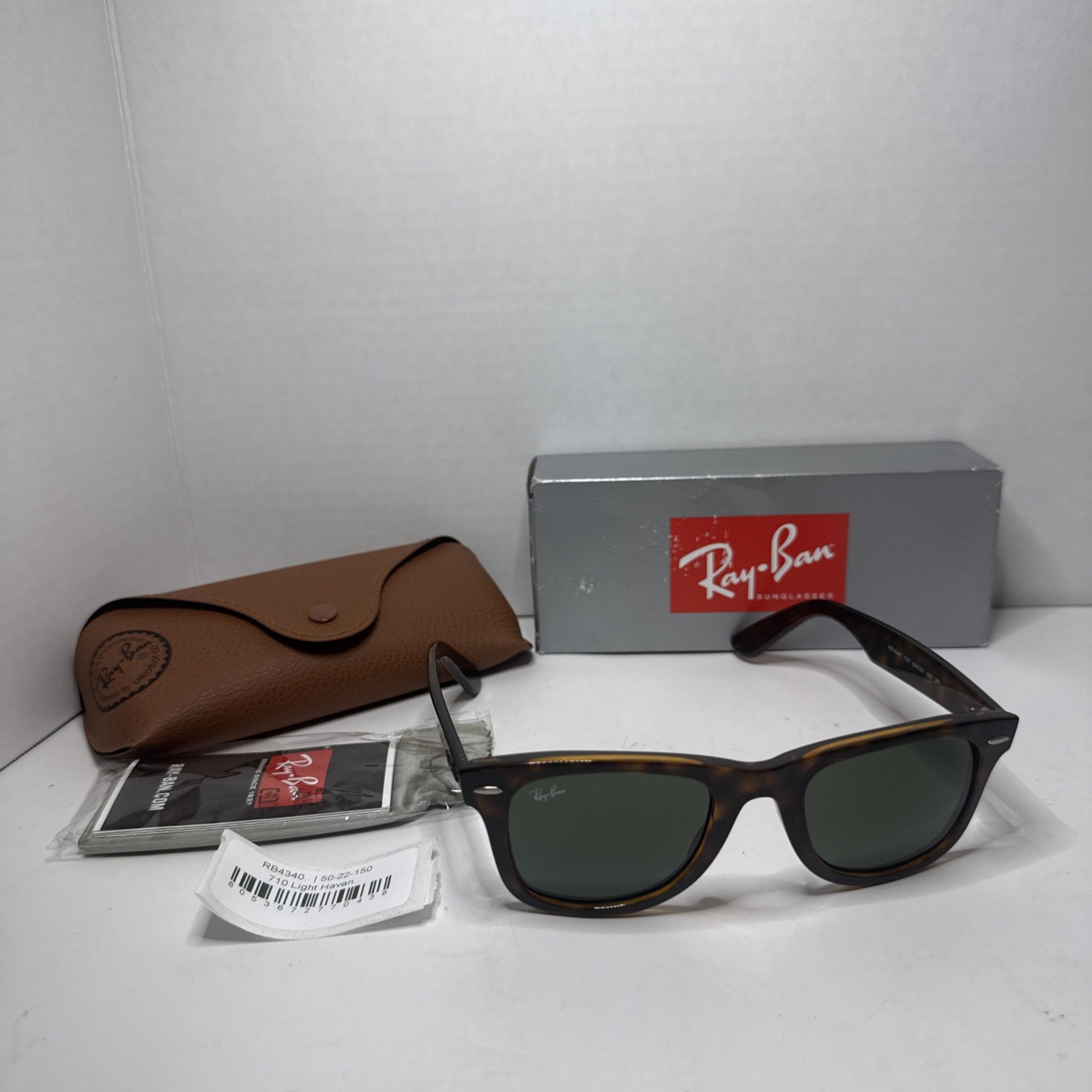 Ray-Ban Wayfarer RB4340 Light Havana Green Lens 50 mm 22 150 Sunglasses