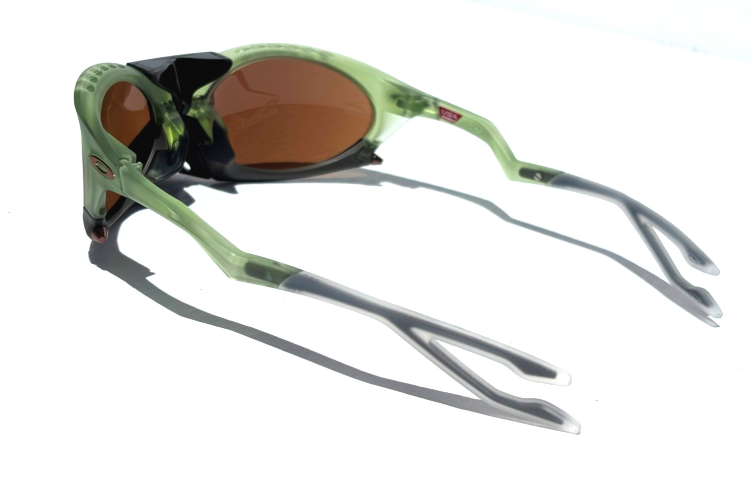 NEW Oakley PLANTARIS Matte Transparent Fern PRIZM Tungsten Lens Sunglass 9437-03