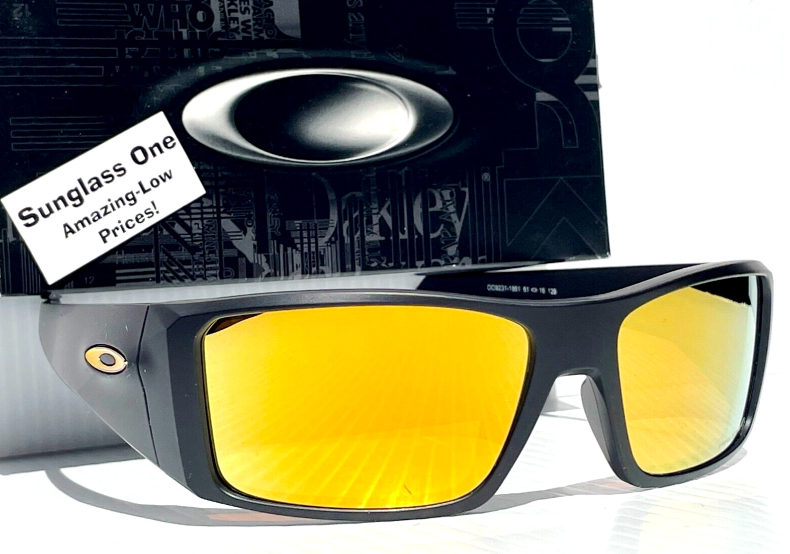 NEW Oakley HELIOSTAT Matte Black PRIZM POLARIZED 24k Gold Lens Sunglass 9231-18