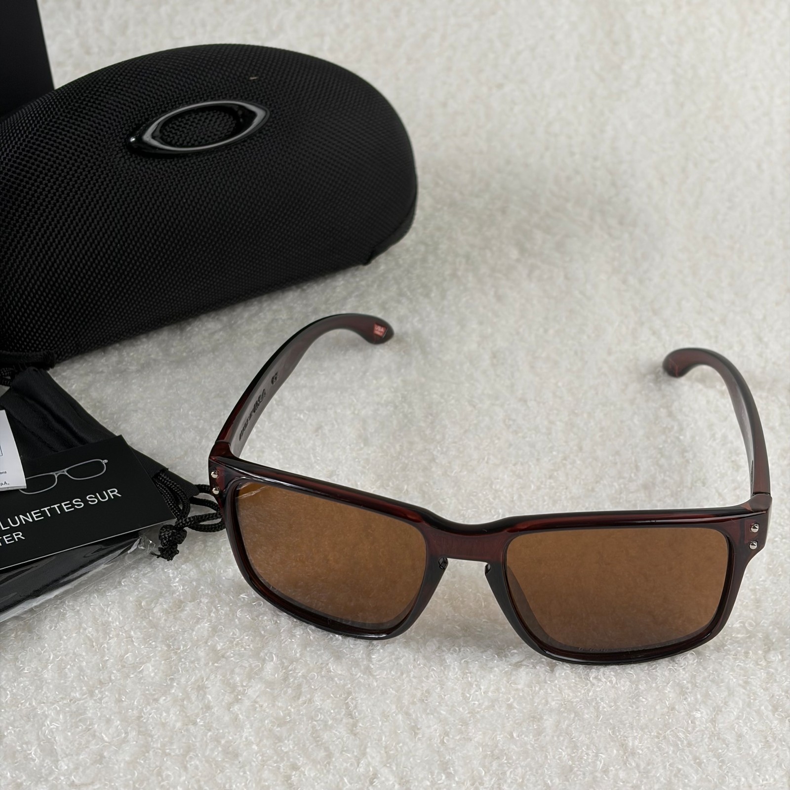 Oakley Holbrook Translucent Brown Frame Brown Polarized Sunglasses OO9102