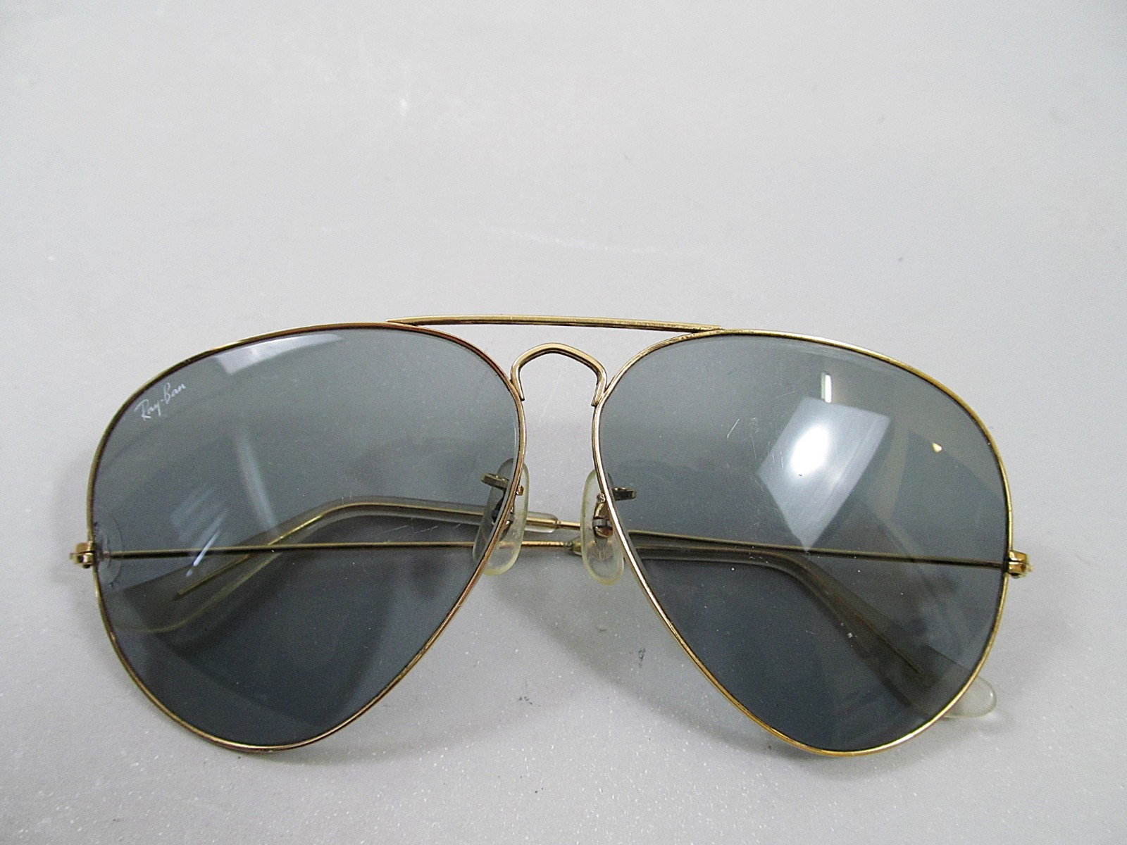 Vintage B&L Ray-Ban Aviator Sunglasses Made in USA 70’s w/ Wear & DAMAGED LENS