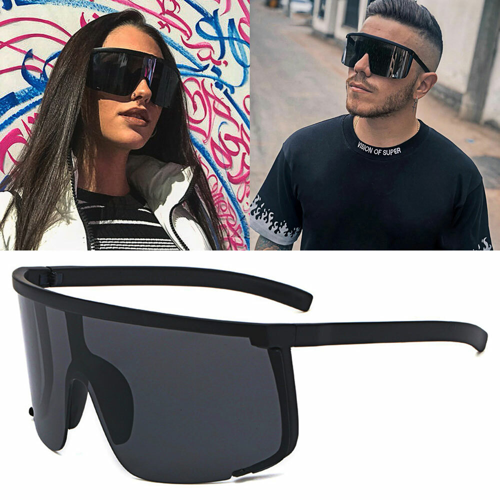 Oversized Shield Sunglasses Men’s Women Outdoor Mirror Cycling Sport Goggles HOT