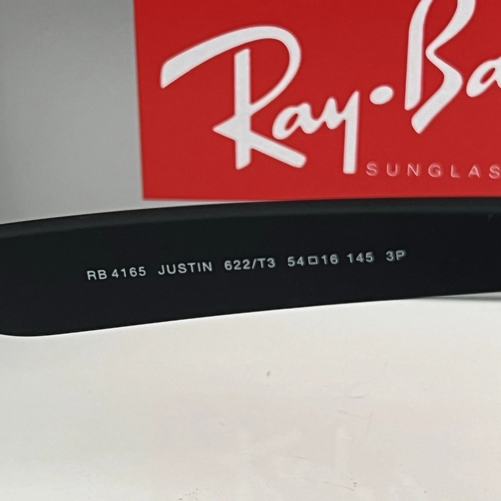 NEW Ray-Ban Justin Classic Grey Polarized Glass Sunglasses RB4165 622/T3 54-16mm