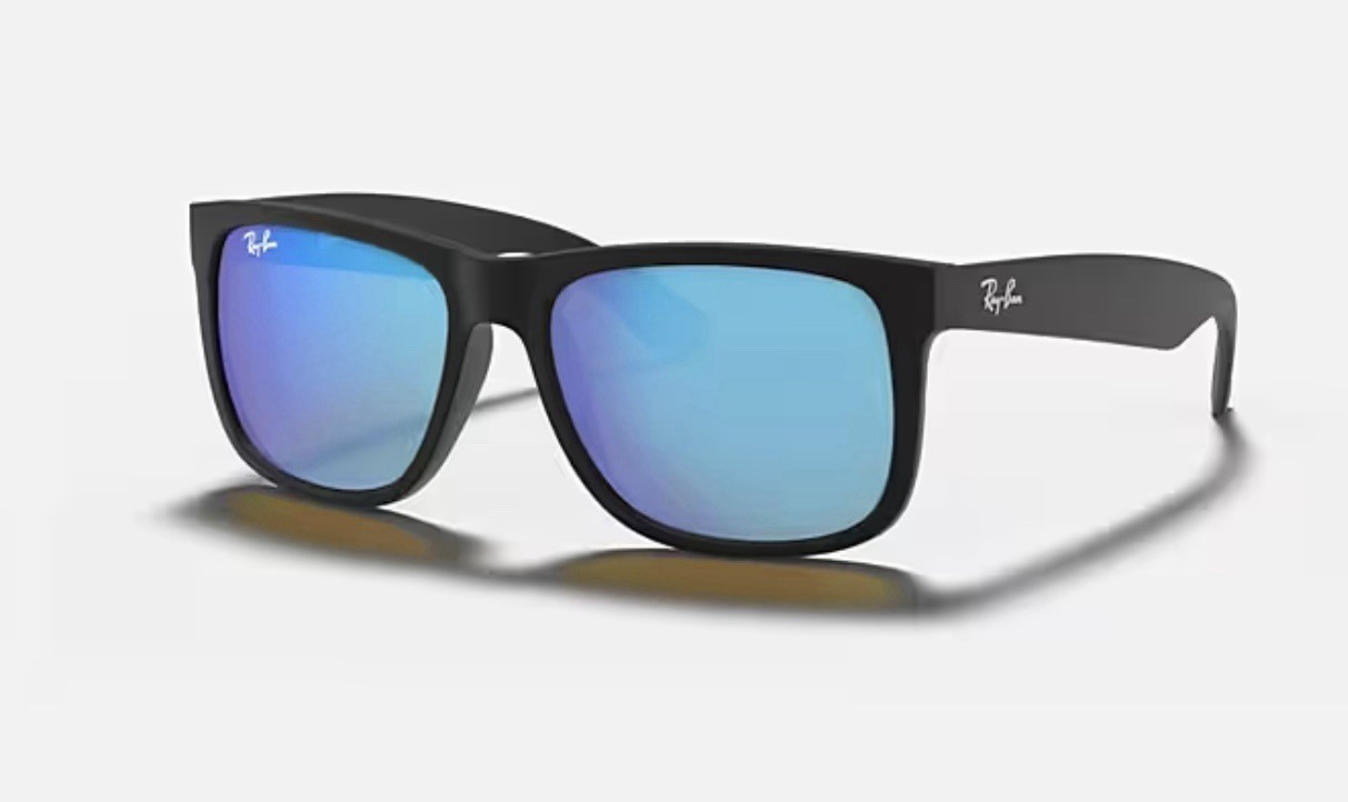 Ray-Ban RB4165 622/55 54-16 Justin Color Mix Sunglasses – Black/Blue Mirror