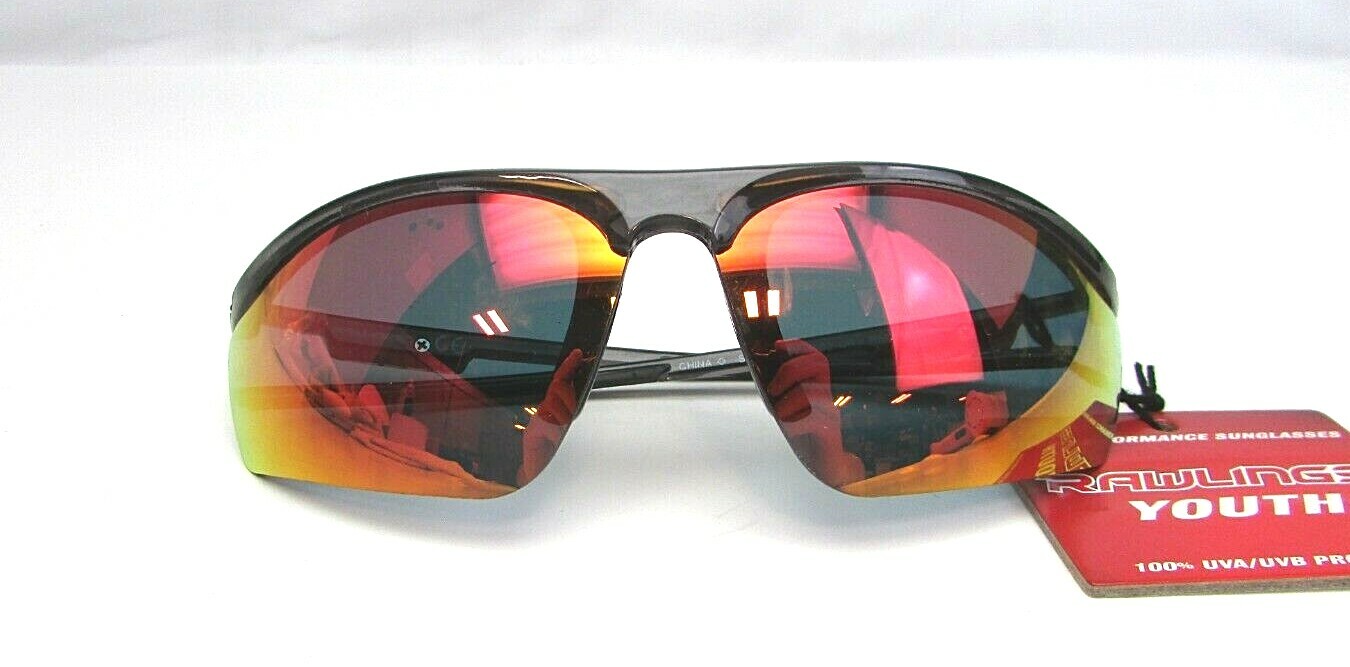 Rawlings Youth Gray 1902 GRY RED MIR Sunglasses NEW See Description