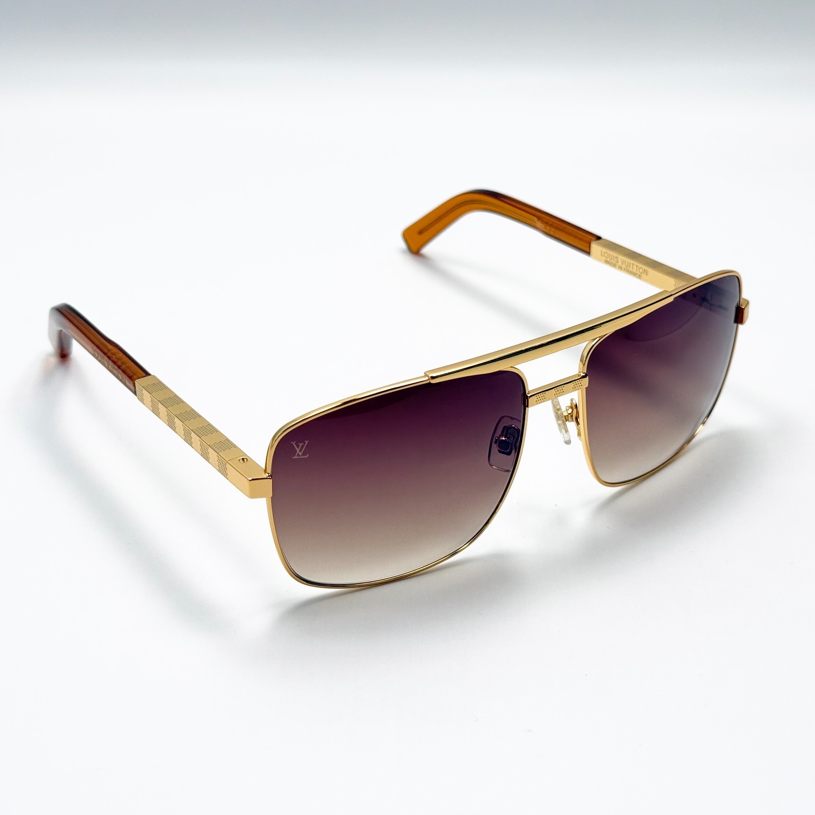 Louis Vuitton Attitude Z0259U Sunglasses Gold Frame Brown Lens Unisex 59-16-140