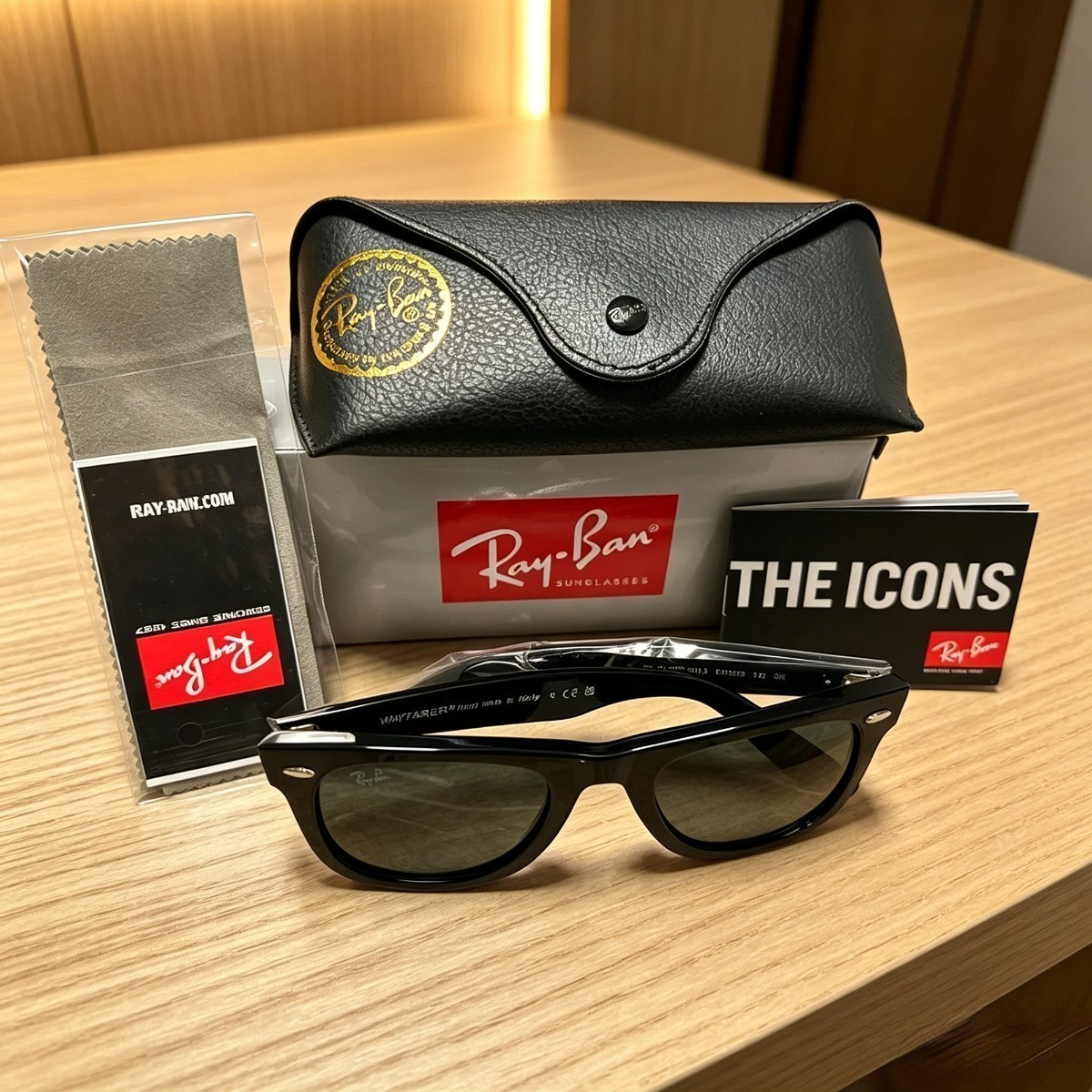 Ray-Ban RB2140 Wayfarer Classic Sunglasses Sunglass Black Frame Gray Lens 50mm