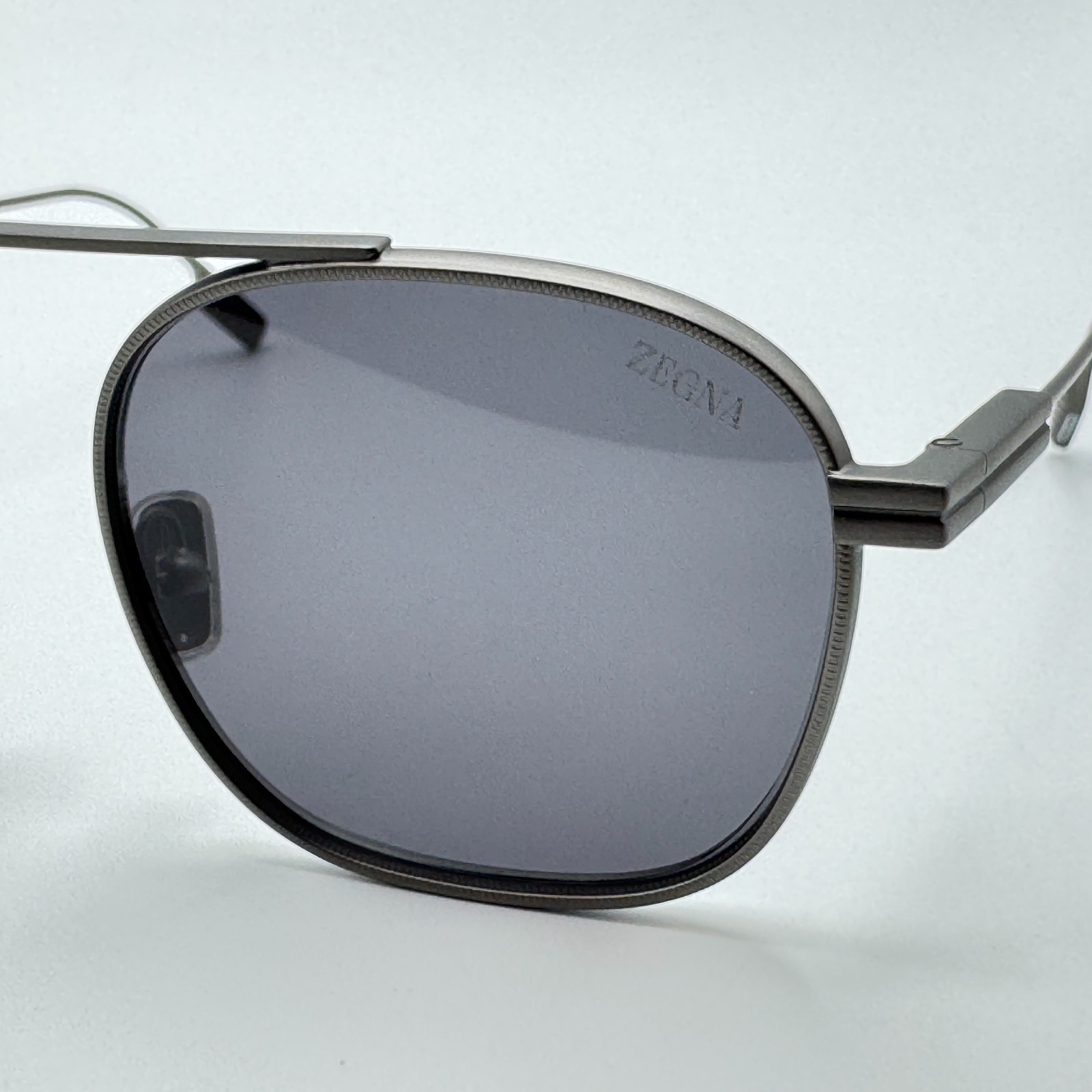 Ermenegildo Zegna Sunglasses EZ0290 09A Matte Gunmetal Frame Gray Lens 53-21-145