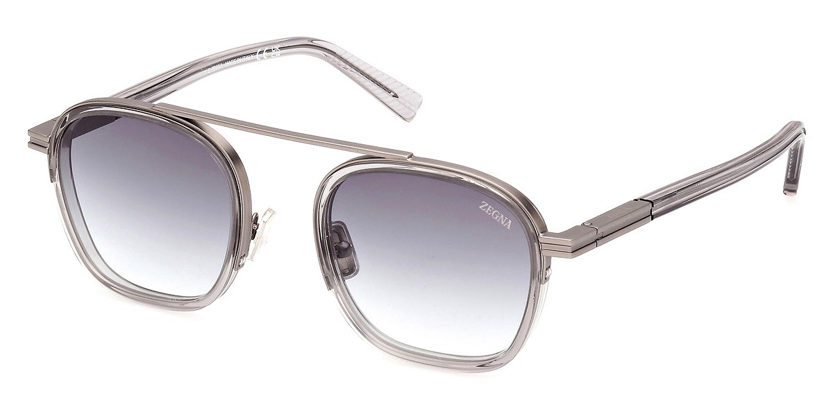 Ermenegildo Zegna EZ0231 Sunglasses Men Shiny Gray 51mm New 100% Authentic